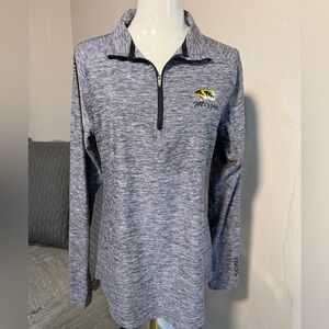 Mizzou Tigers Colosseum Women’s Gray Quarter Zip Pullover Size L